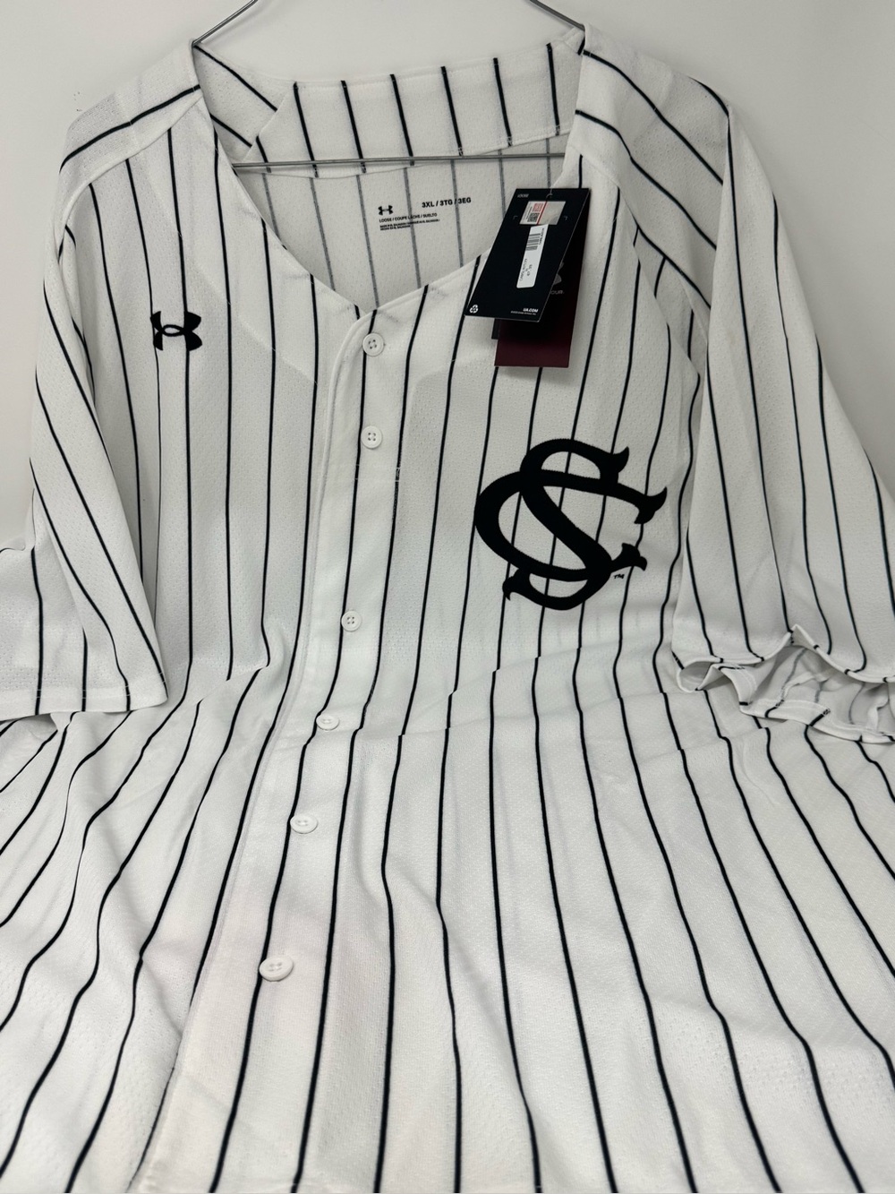 Under Armour White Baseball Jersey South Carolina gamecocks replica Sz 3X nwt